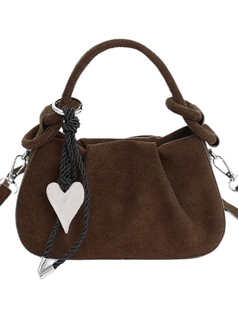 Small Suede Bag Slouchy Bags For Women Brown Tote Bag Suede Bucket Bag Fall Purs